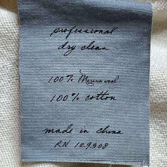 Raquel Allegra Merino Wool Cardigan Cotton Crochet Joshua Tree Rabbit Size 0/XS - Picture 4 of 6